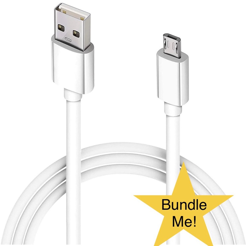 Set of 4 White USB to Micro USB Cables
